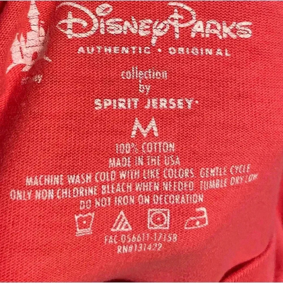 Disney Parks Disneyland Resort Puff Print Spirit Jersey Size‎ Medium Coral - Picture 5 of 5